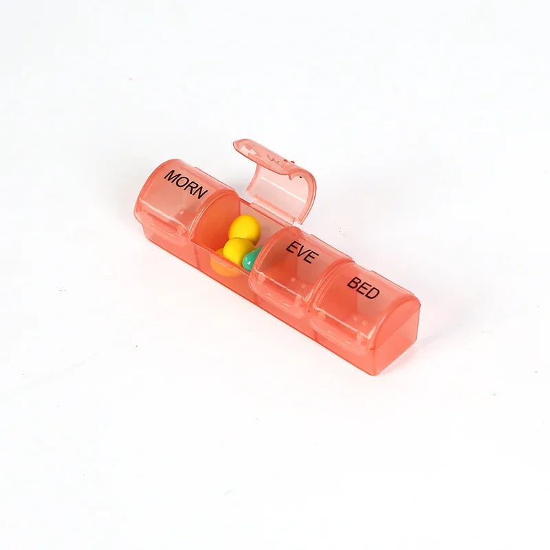 Portable Travel Pill Box 7 Days 28 Grids 4 Times A Day Pills Case Organizer Storage Container Tablets Vitamin Medicine Fish Oils Peaceful Pleasures Health and Wellness