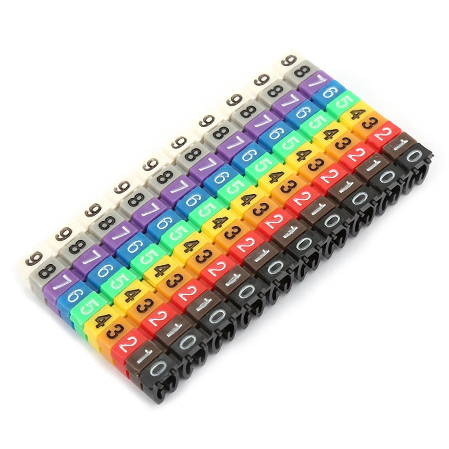 Wire Numbering Marker Wire Number Digital Number Tube Wire Number Label Tube Cable Marker Colorful Peaceful Pleasures Health and Wellness 2.5MM