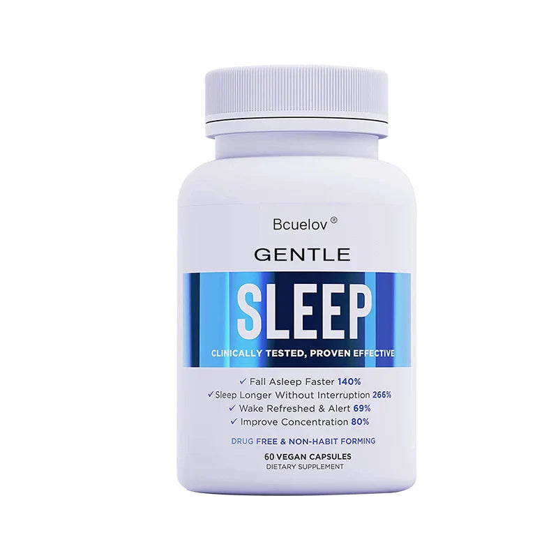 Bcuelov Melatonin Sleep Support Capsules | Wake Up Refreshed