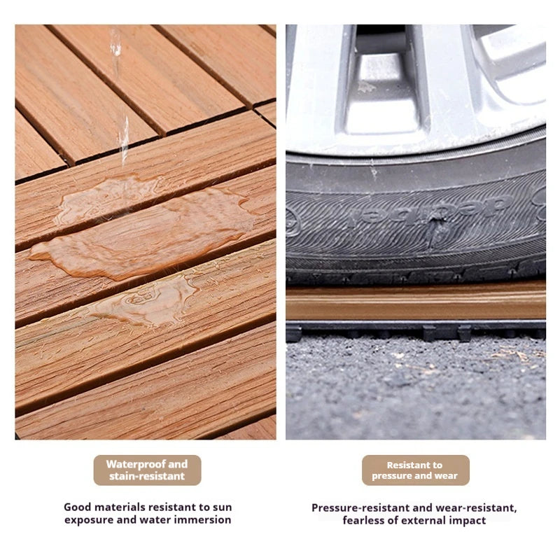 (22 pcs) DIY Outdoor WPC Decking – Interlocking Wood Composite Floor for Exterior, Eco-Friendly, Anti-Corrosion & UV-Proof Peaceful Pleasures Health and Wellness
