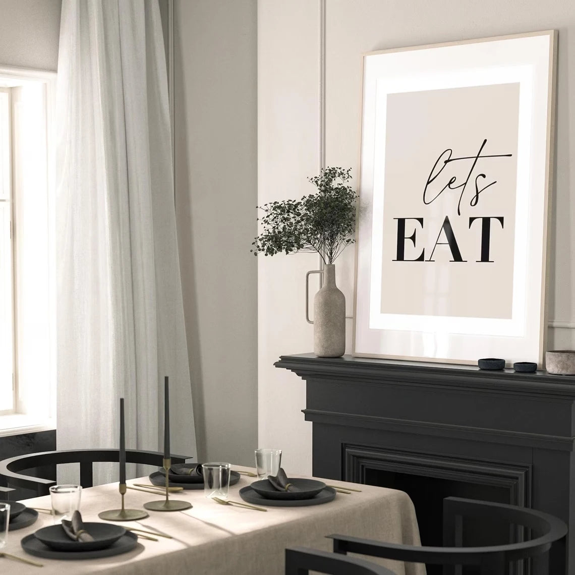 3-Piece Bon Appétit Dining Quote Canvas Wall Art Print Set