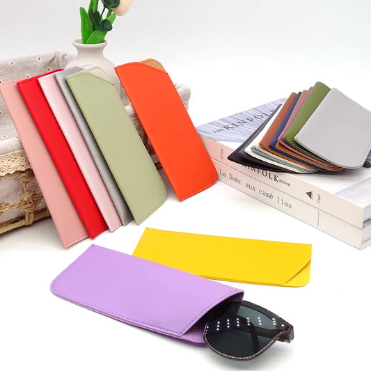 Slant Opening Eyeglass Pouches Soft Dustproof Sunglass Storage Sleeve Portable Knife‑Shape Spectacle Case Eyewear Protective Bag Peaceful Pleasures Health and Wellness