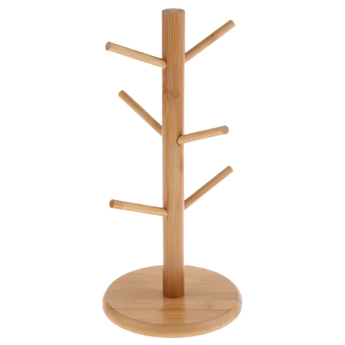 Bamboo Mug Tree Stand, Space-Saving Cup Holder, Durable, Organize Your Favorite Coffee Mugs, Perfect for Any Kitchen Countertop Peaceful Pleasures Health and Wellness Original