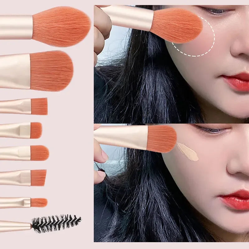 RUNTOIN 8/20Pc Makeup Brush Set – Powder, Foundation & Blending