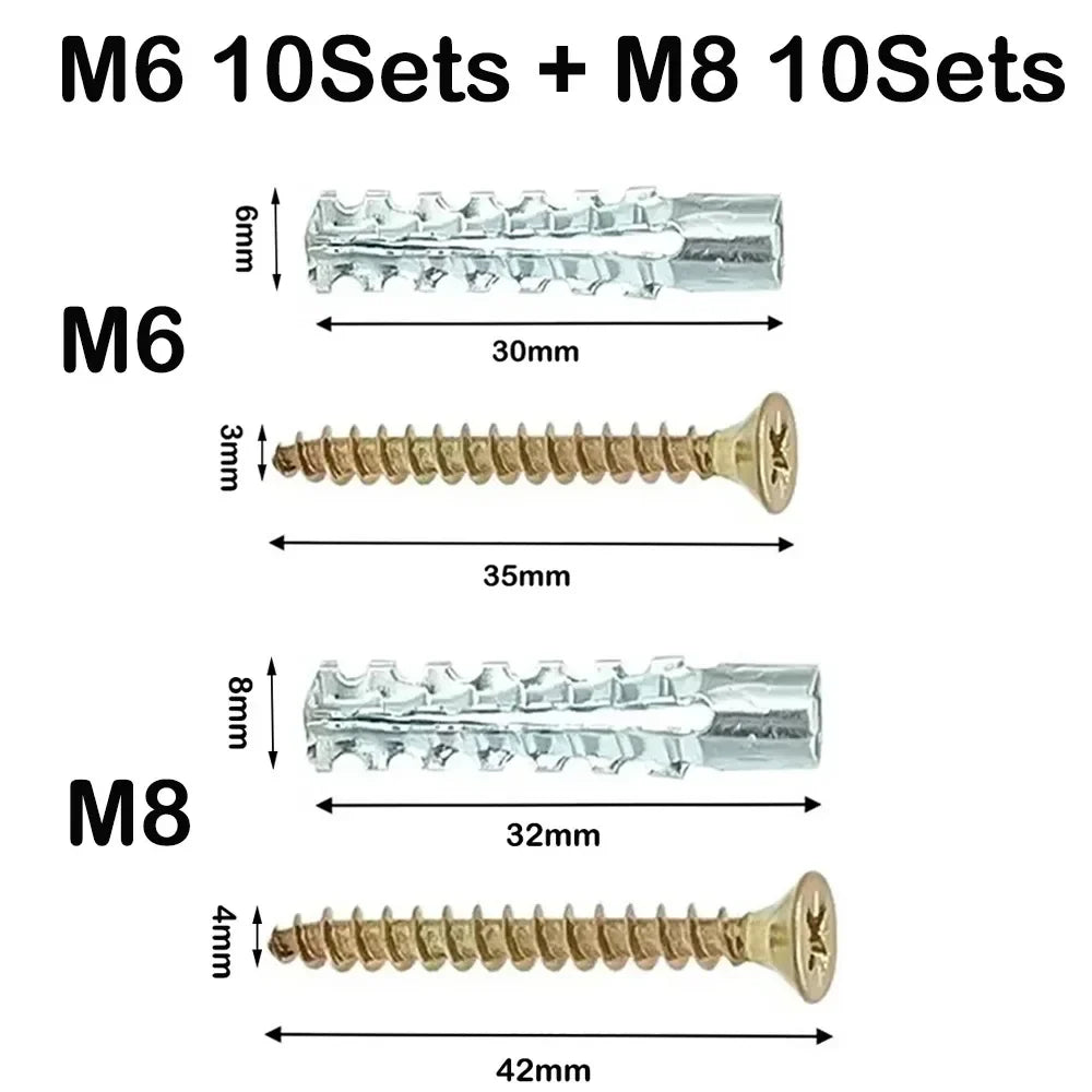 Metal Expansion Screws & Anchor Bolts | Carbon Steel 20–100 Sets