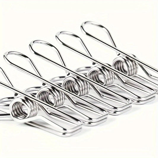Stainless Steel Clothes Pins Durable Pegs Multi-purpose Metal Wire Peaceful Pleasures Health and Wellness 20PCS