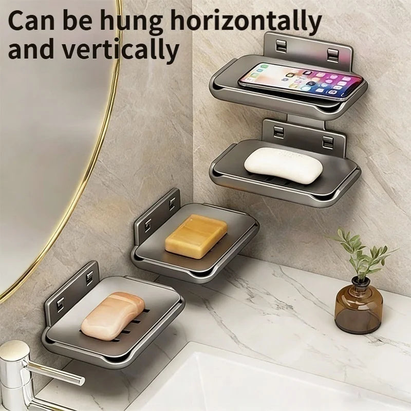 No-Drill Bathroom Corner Rack – Soap & Shampoo Storage Shelf