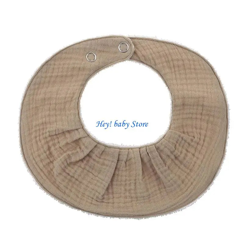 Newborn Cotton Bandana Bib – Adjustable Button Burp Cloth