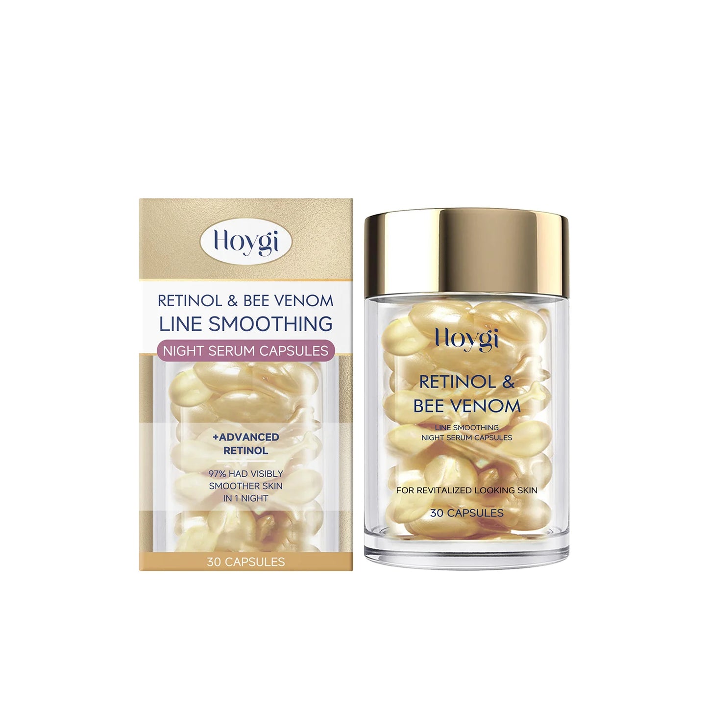 Retinol & Bee Venom Anti-Aging Night Serum Capsules (30 ct)