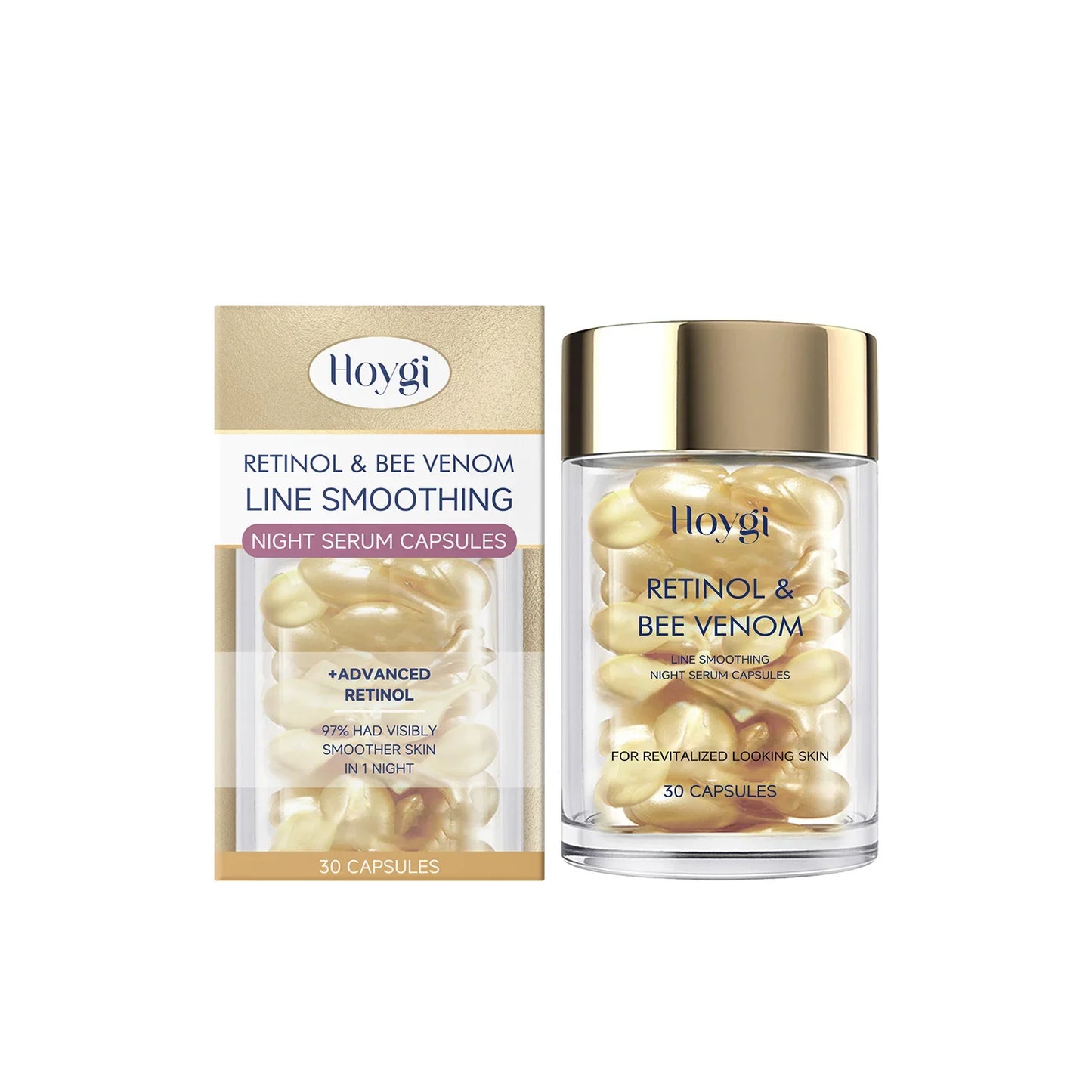 Hoygi Retinol Bee Venom Anti-Aging Night Serum Capsules