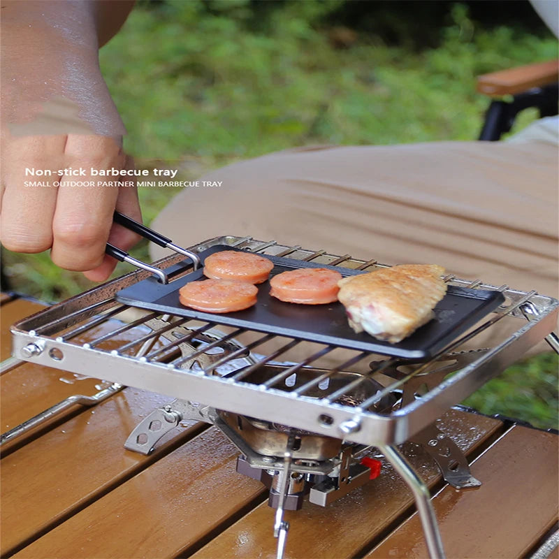 Non-Stick Korean BBQ Grill Pan | Portable Camping Steak Plate BBQ Grill Pan Peaceful Pleasures Health and Wellness