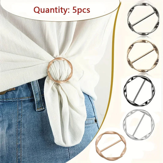 Zinc Alloy Scarf Ring Clip for Women | T-Shirt Belt Buckle Scarf Ring Clip Peaceful Pleasures Health and Wellness