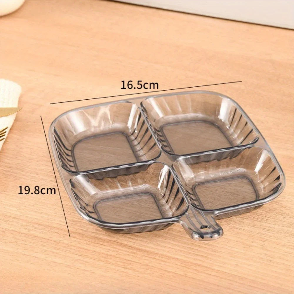 4-Grid Clear Fridge Organizer Box – Food & Veggie Crisper