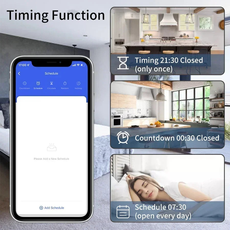 16A Tuya WiFi Smart Switch Alexa Google Assistant Voice Control Intelligent Switch Receiver RF433Mhz Wireless Push Button Remote Peaceful Pleasures Health and Wellness
