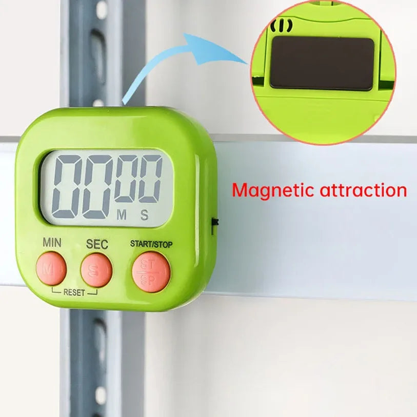 Magnetic LCD Digital Kitchen Timer – Countdown & Count-Up