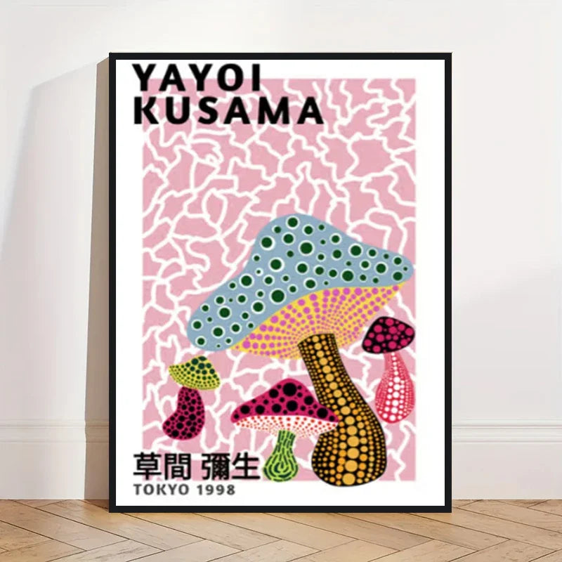 Yayoi Kusama Abstract Pumpkin Canvas Wall Art Print | Unframed