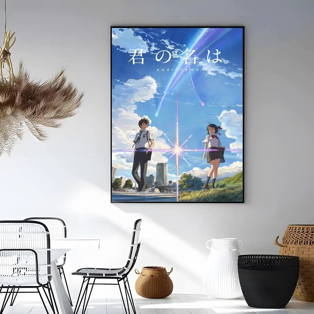 Your Name Anime Watercolor Poster | Self-Adhesive Wall Art