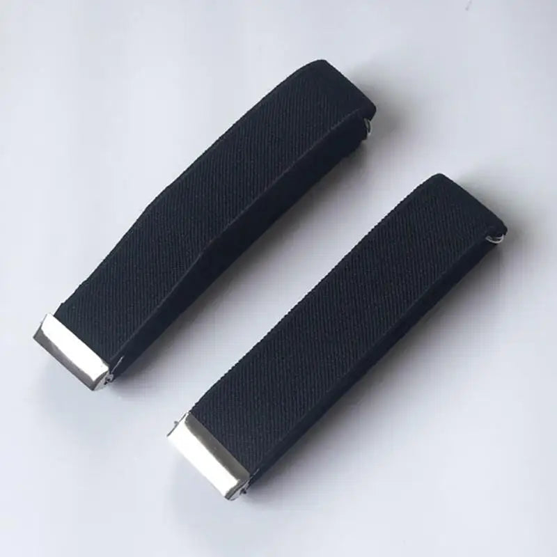Shirt Sleeve Holder Arm Garter Elastic Anti Slip Strap for Men Women 2cm Wide Cufflink Alternative Formal Wear Accessory Peaceful Pleasures Health and Wellness black