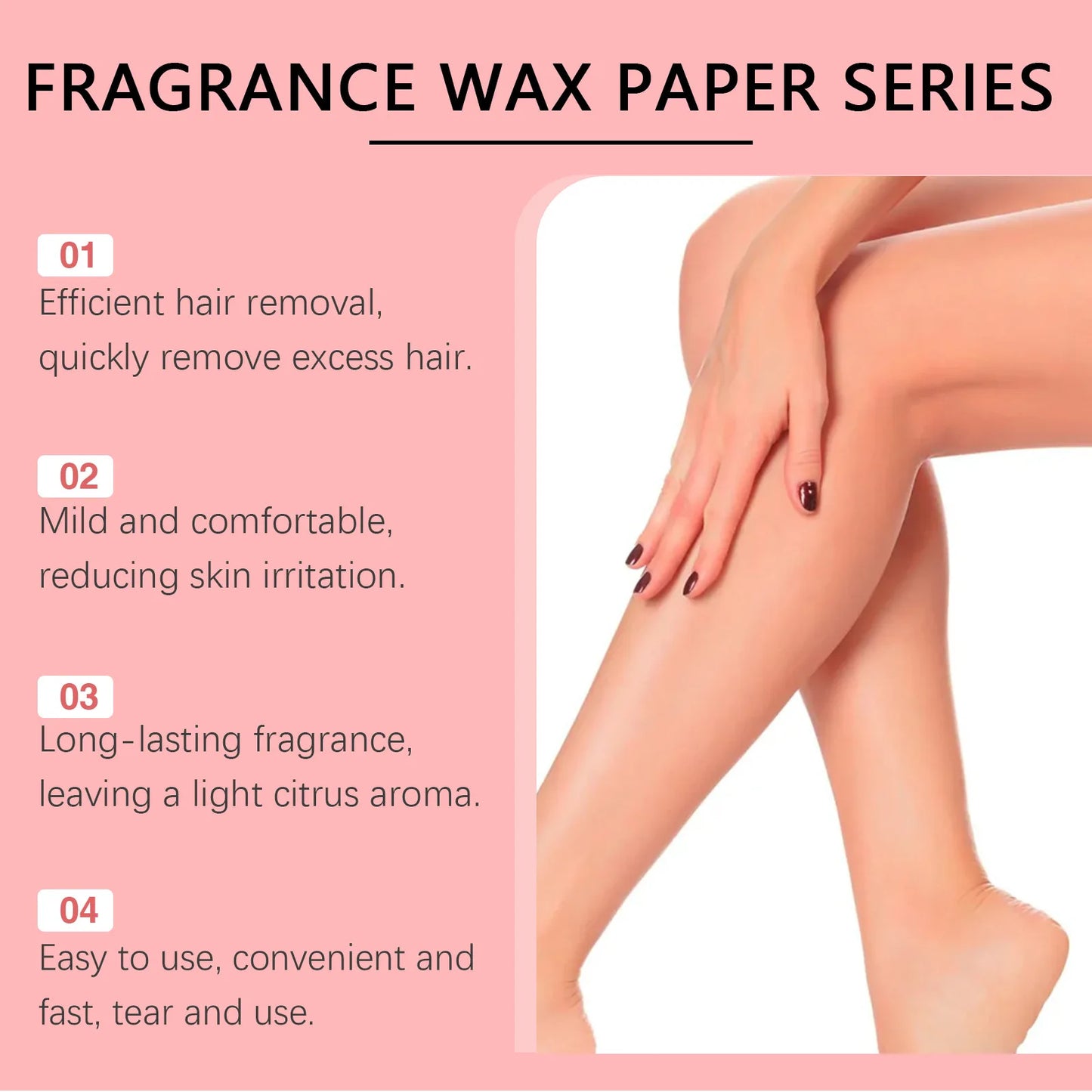 OceAura Painless Hair Removal Wax Strips 30pc – Face & Body