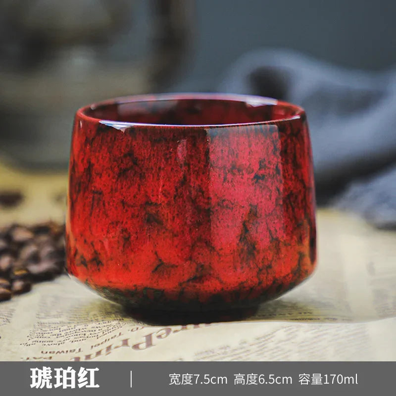 Small ceramic coffee cup, office and home latte art cup, personal hand warmer water cup Peaceful Pleasures Health and Wellness