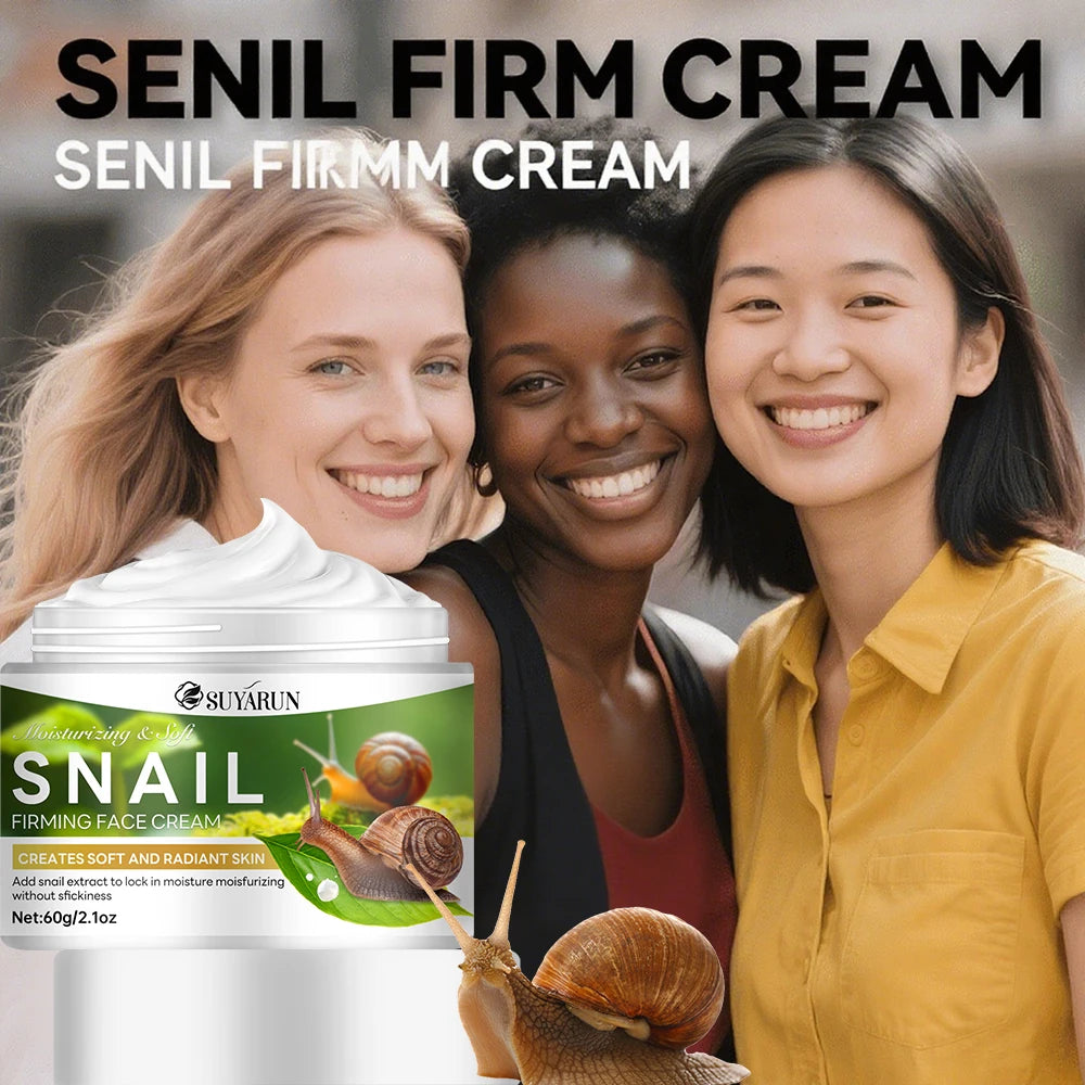 SUYARUN Snail Repair Cream with Aloe Vera & Plant Squalane, Anti-Aging Lifting Moisturizer, For All Skin Types. Peaceful Pleasures Health and Wellness