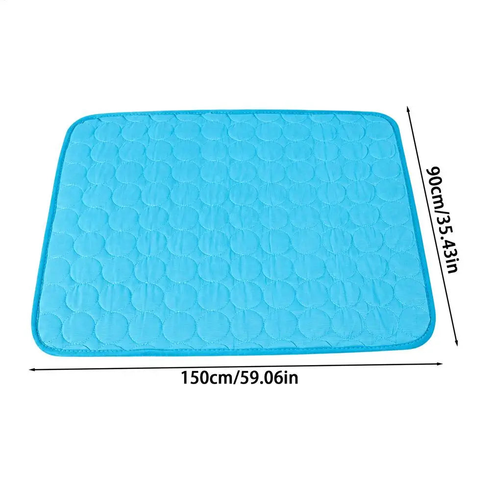 Dog Cooling Mat Ice Silk – Washable Breathable Pet Pad