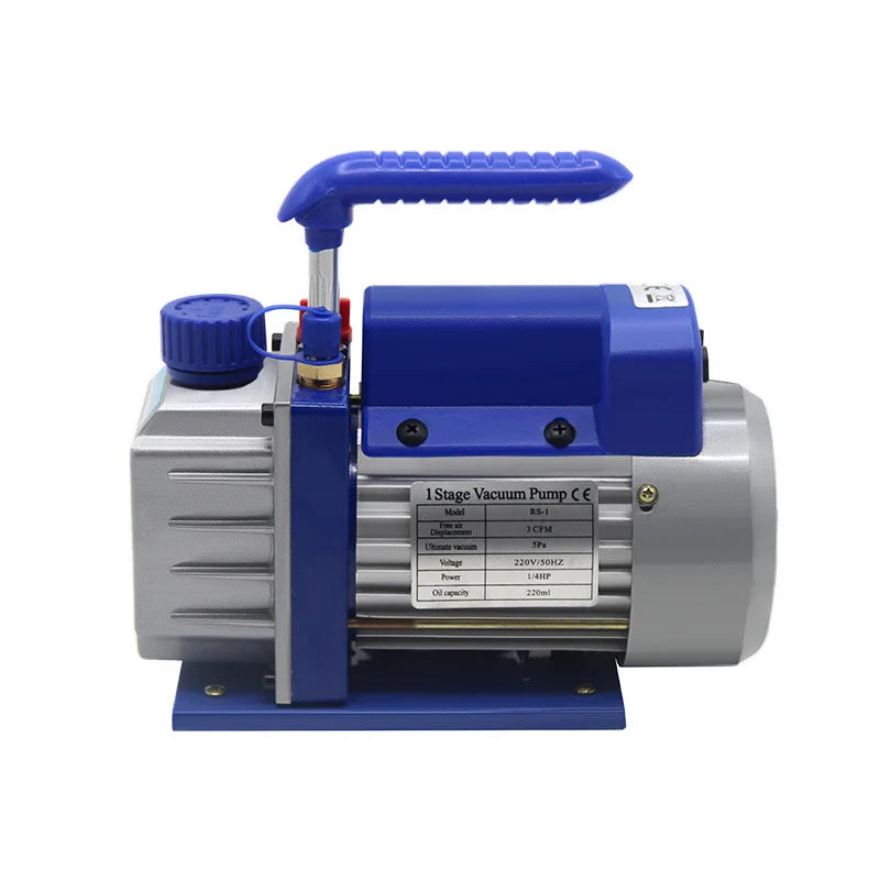 RS-1 Single-stage 1-liter 3CFM Vacuum Pump, Refrigeration Maintenance Pump VALUE Refrigerant 220V Universal AC Vacuum Pump Peaceful Pleasures Health and Wellness RS-1