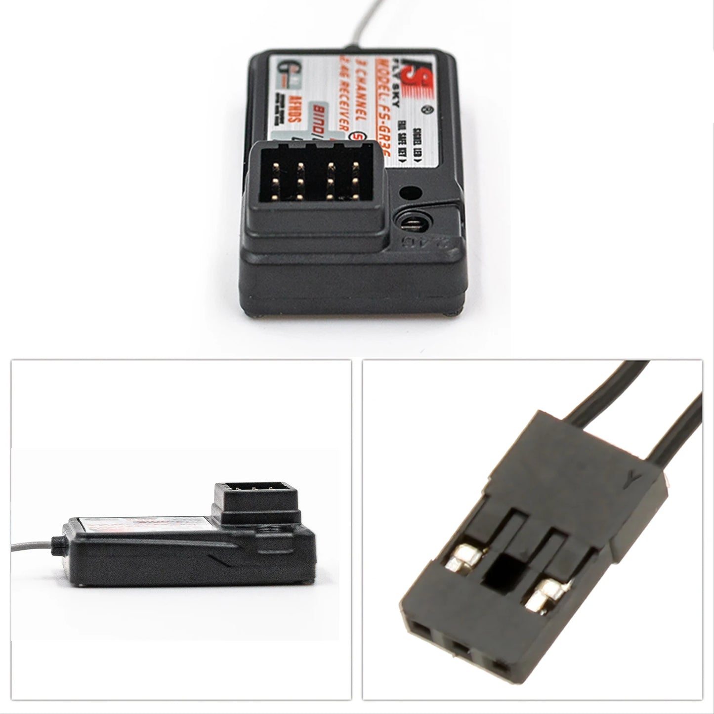 Flysky FS-GR3E 2.4GHz 3CH AFHDS Receiver for RC Car & Boat