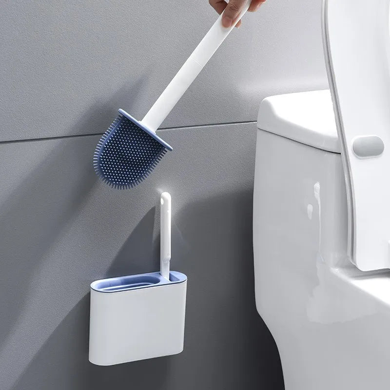 Toilet Brush with No Dead Corners, a Brush Tool for Household Toilet Washing, Wall Mounted Toilet Cleaning Set Peaceful Pleasures Health and Wellness