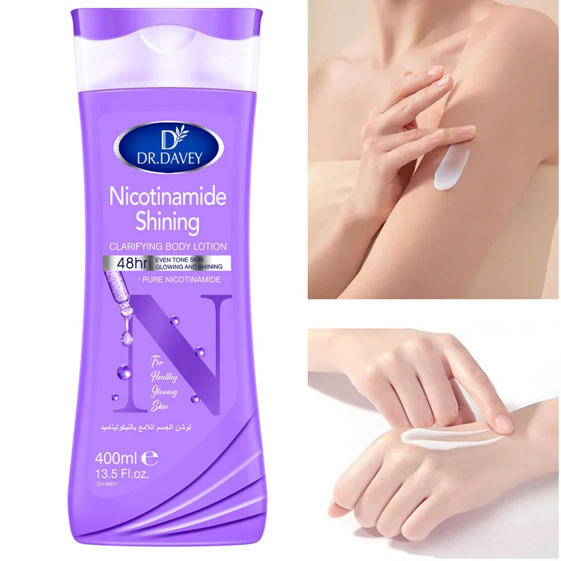 DR.DAVEY Nicotinamide Body Lotion Large capacity, long-lasting fragrance, refreshing and moisturizing, non-greasy family pack Peaceful Pleasures Health and Wellness