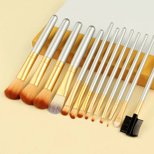 RUNTOIN 13-Piece Makeup Brush Set – Soft Fluffy Travel Kit
