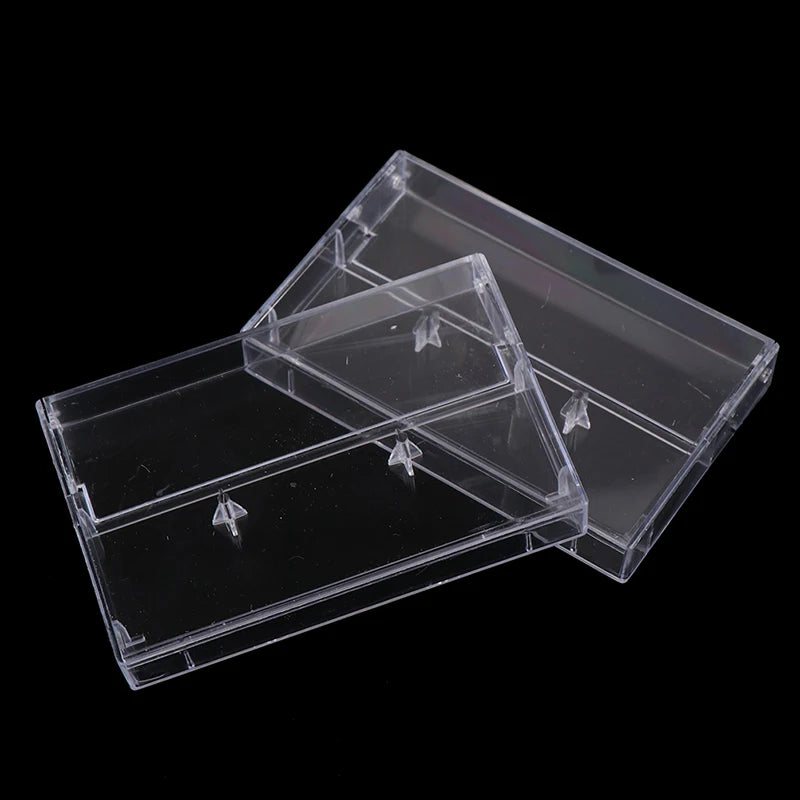10Pcs/pack All Transparent Recording Blank Cassette Case Audio Storage Box Dustproof Box Packaging Box Home Cassette Case Peaceful Pleasures Health and Wellness