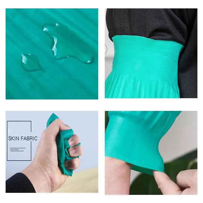 1 Pair Waterproof Latex Arm Sleeves Covers Reusable Protective Cleaning Oversleeves Kitchen Tools Oversleeve Household Peaceful Pleasures Health and Wellness