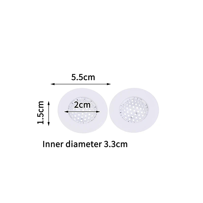 2PCS Silver/White/Black Kitchen Stainless Steel Sink Filter Mesh Shower Floor Drain Hair Catcher Stopper Food Slag Drainer Peaceful Pleasures Health and Wellness C1