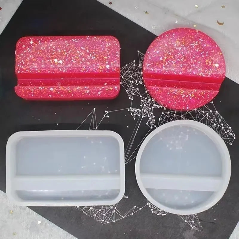 Creative Circular Square Phone Holder Silicone Mold DIY Handmade