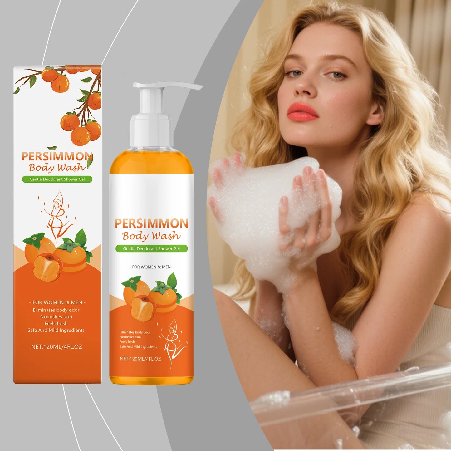 Gentle Hydrating Persimmon Nourish Body Wash Peaceful Pleasures Health and Wellness