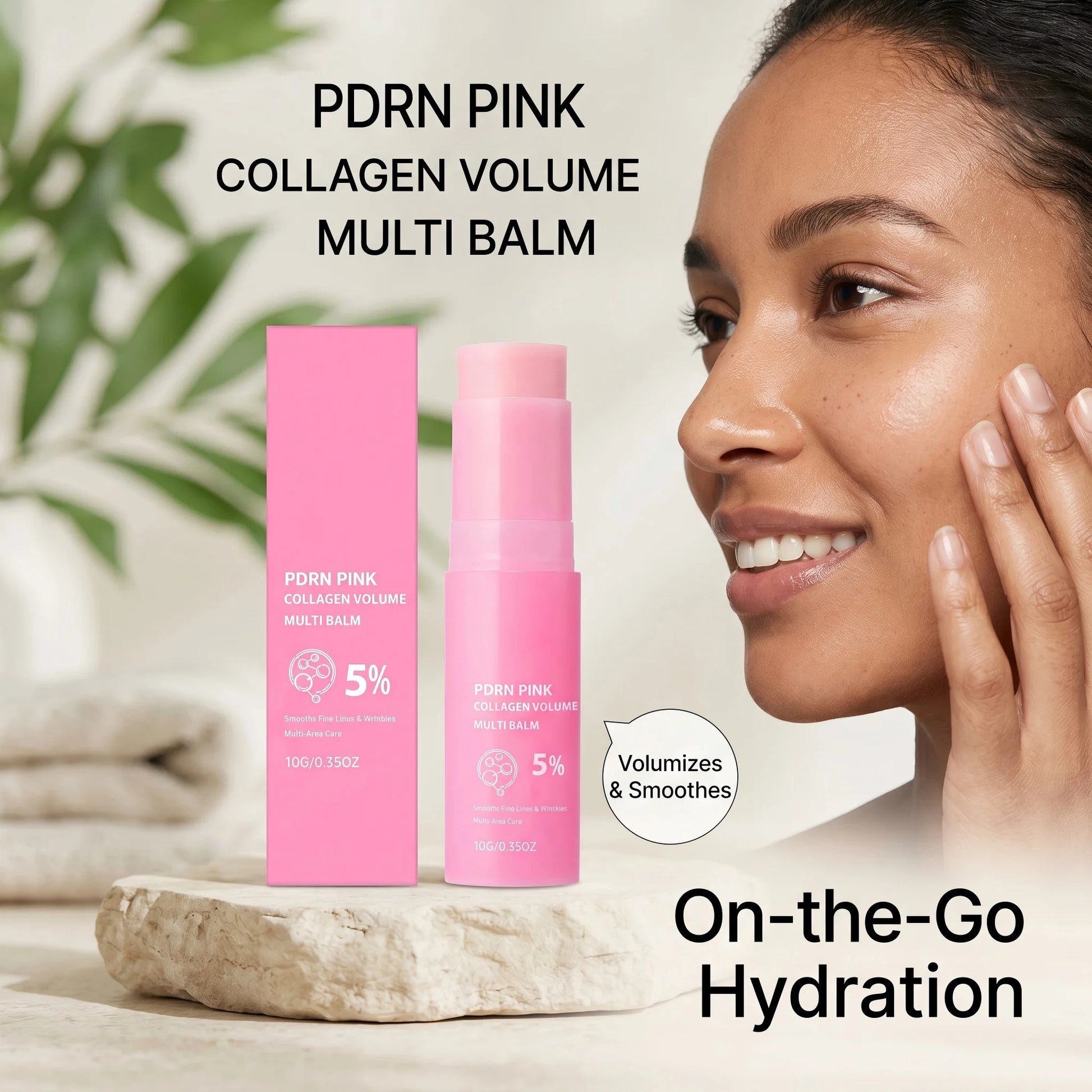 All-in-One 5% PDRN Collagen Multi Balm 10g Volume Boosting & Hydrating Stick for Eyes, Neck & Face,Plumping Balm for Fine Lines Peaceful Pleasures Health and Wellness
