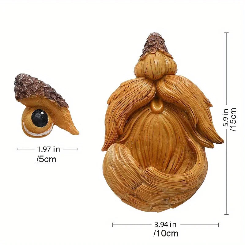 Tree Face Bird Feeder – Glow in Dark Old Man Garden Sculpture