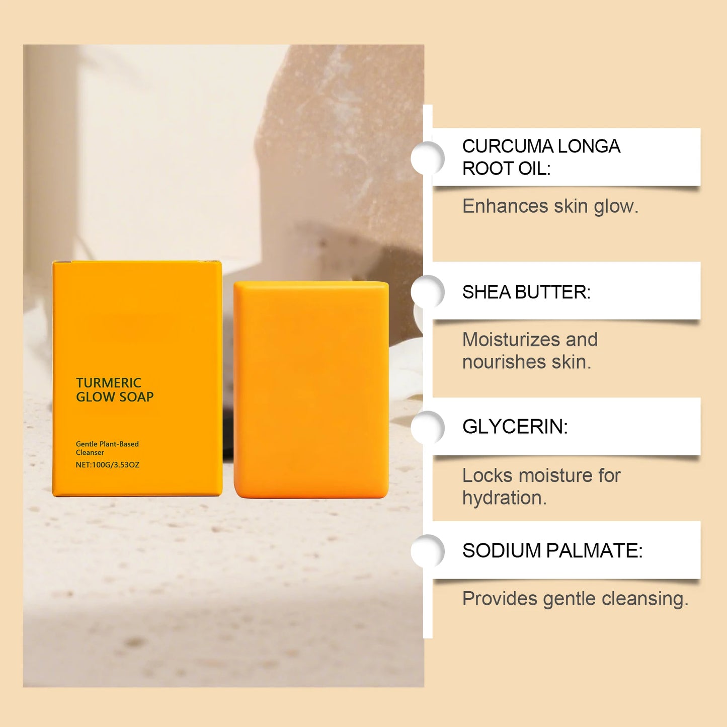 Turmeric Kojic Acid Soap Bar – Brightening & Dark Spot Removal