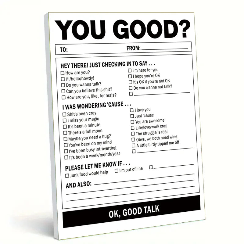 50 Sheets Work Notebook Praising Emotions Apologizing Notes
