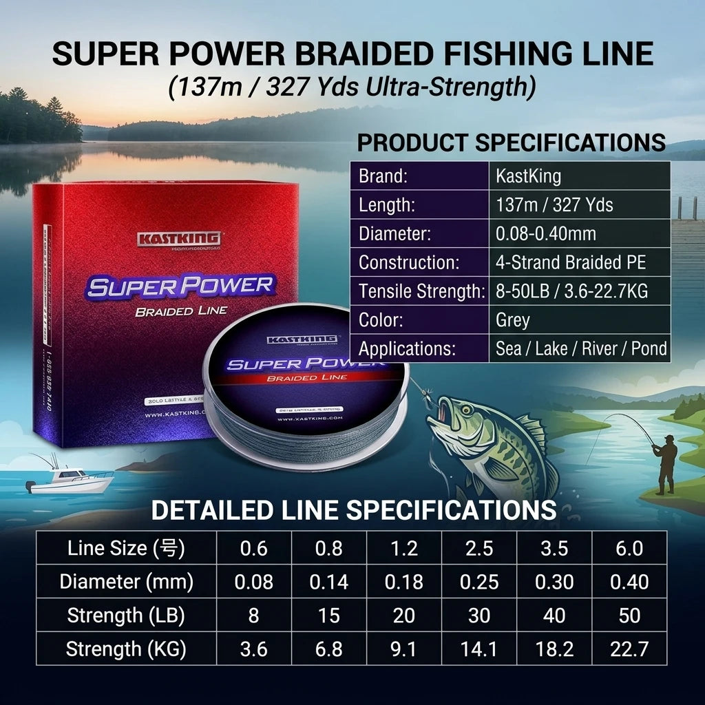 137M Braided Fishing Lines High-Strength PE Fiber Smooth Casting Durable Peaceful Pleasures Health and Wellness