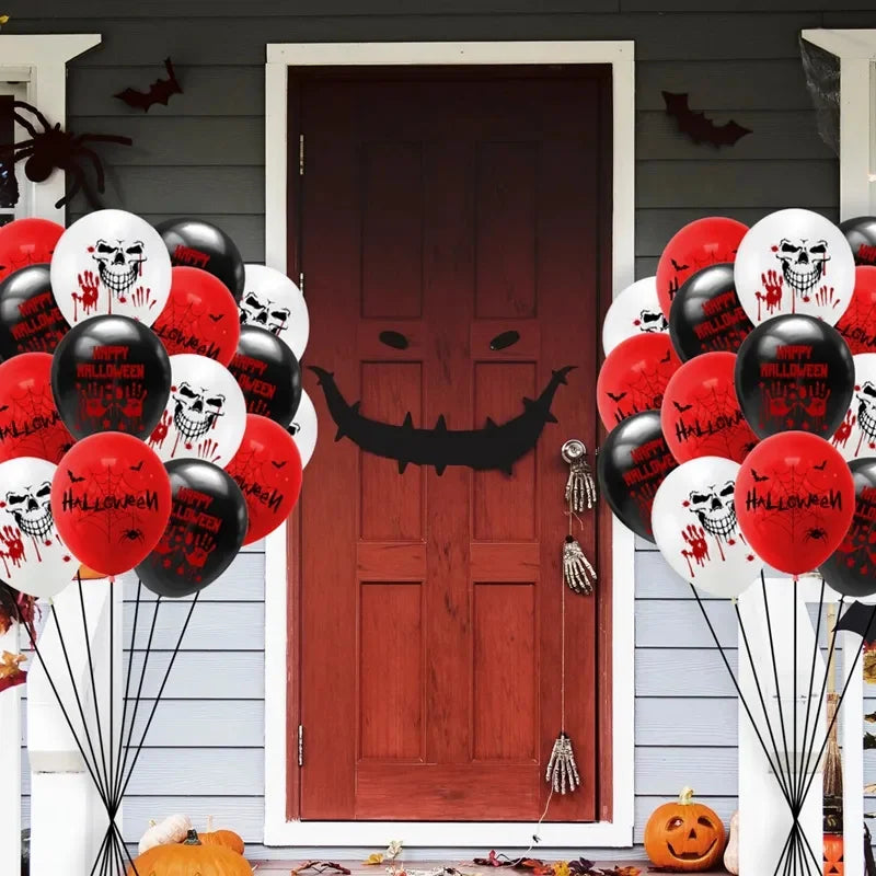 Halloween Skull Latex Balloons – Bloody Eye Party Decorations