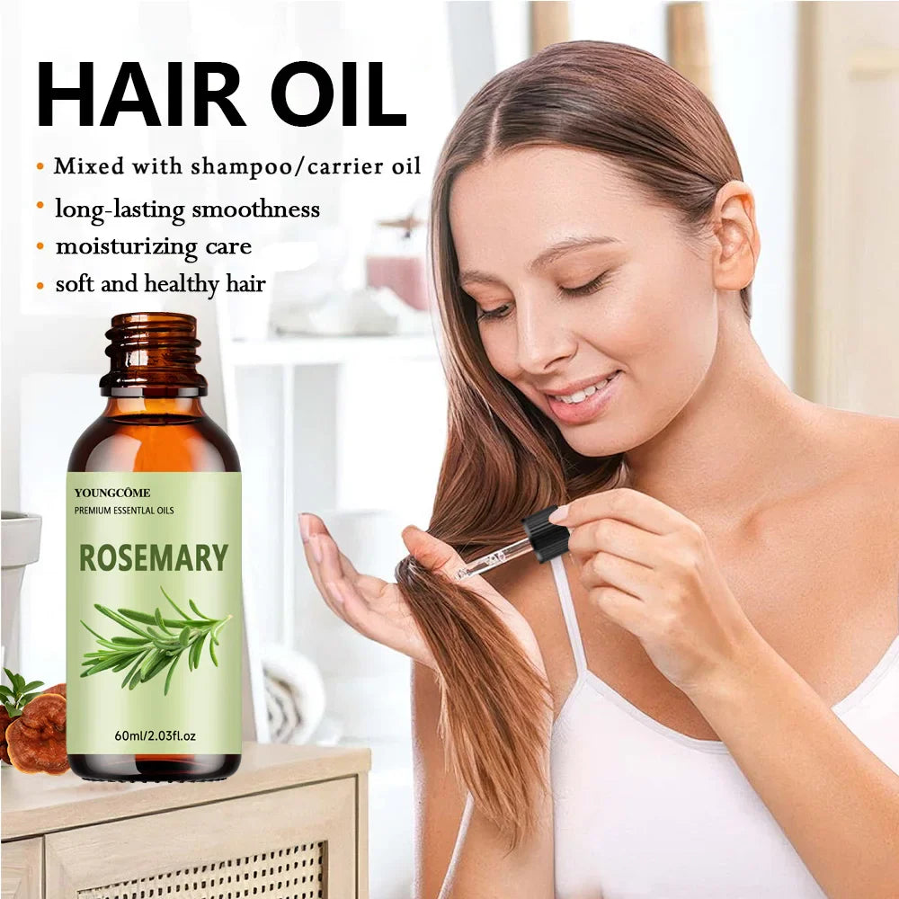 YOUNGCOME Rosemary Essential Oil for Hair & Body Care