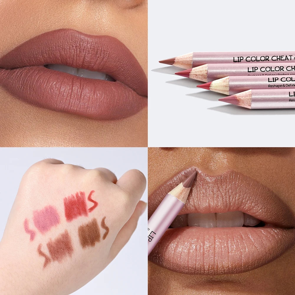 Mini Lip Liner Pen Pillow Intimacy High Color Define Sexy Lips Precision Waterproof Long-lasting Girlfriend Gifts Lip Liner Pen Peaceful Pleasures Health and Wellness