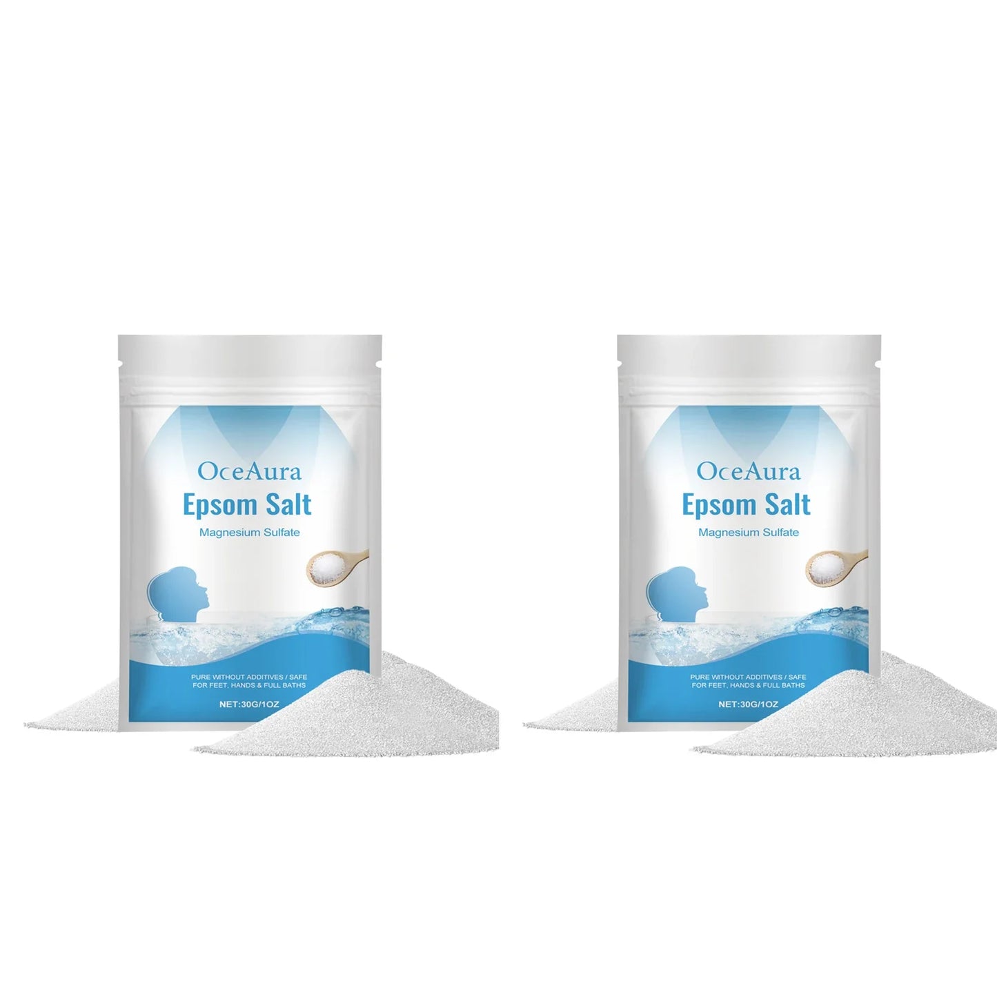 OceAura Epsom Salt Bath Soak – Magnesium Sulfate Body Scrub