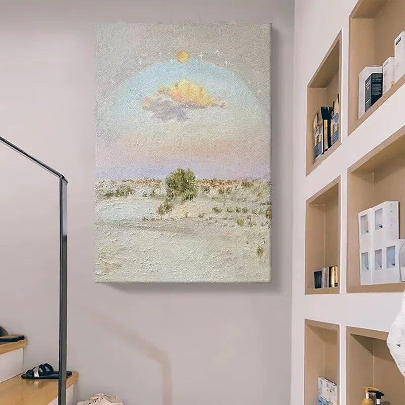 Unique Design Gift Beautiful Pictures For Children Room Hand Painted Oil Painting On Canvas Colorful Mural For Living Room Porch Peaceful Pleasures Health and Wellness