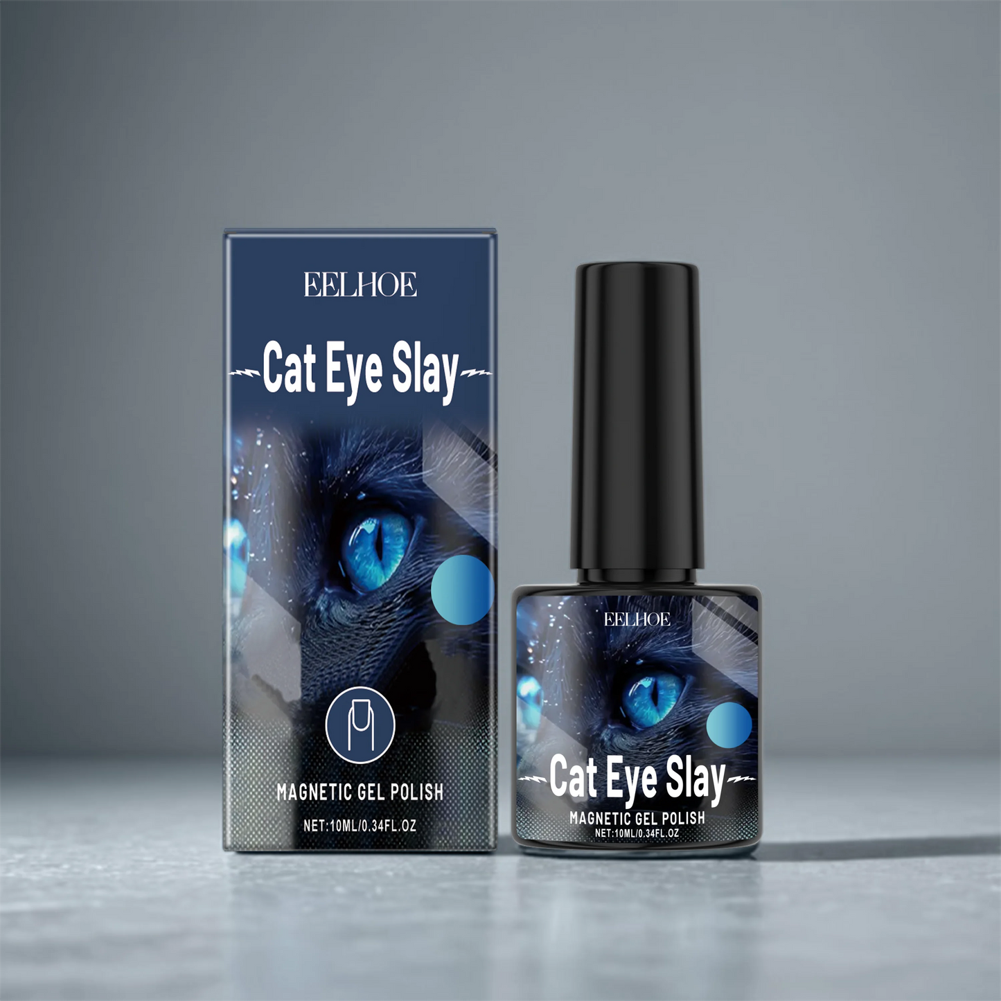 EELHOE Blue Black Magnetic Gel Nail Polish – Quick-Dry 10ml Magnetic Gel Nail Polish Peaceful Pleasures Health and Wellness