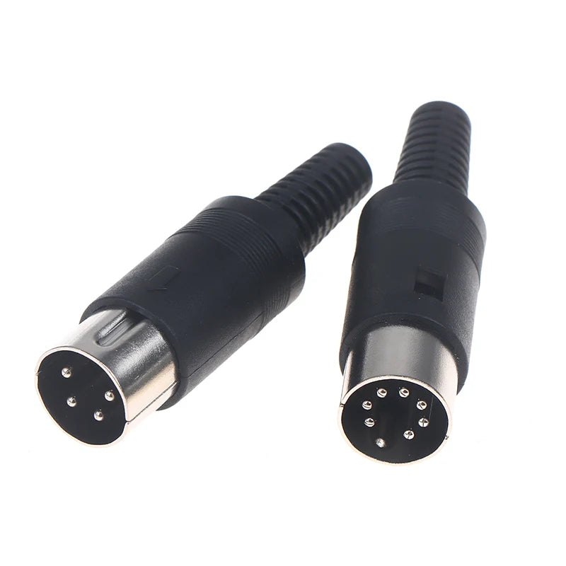 2Pcs/pack 3P 4P 5P 6P 7P 8P DIN Male/Female Plug Soecket Jack With Plastic Handle Keyboard Cable Connector Adaper Peaceful Pleasures Health and Wellness