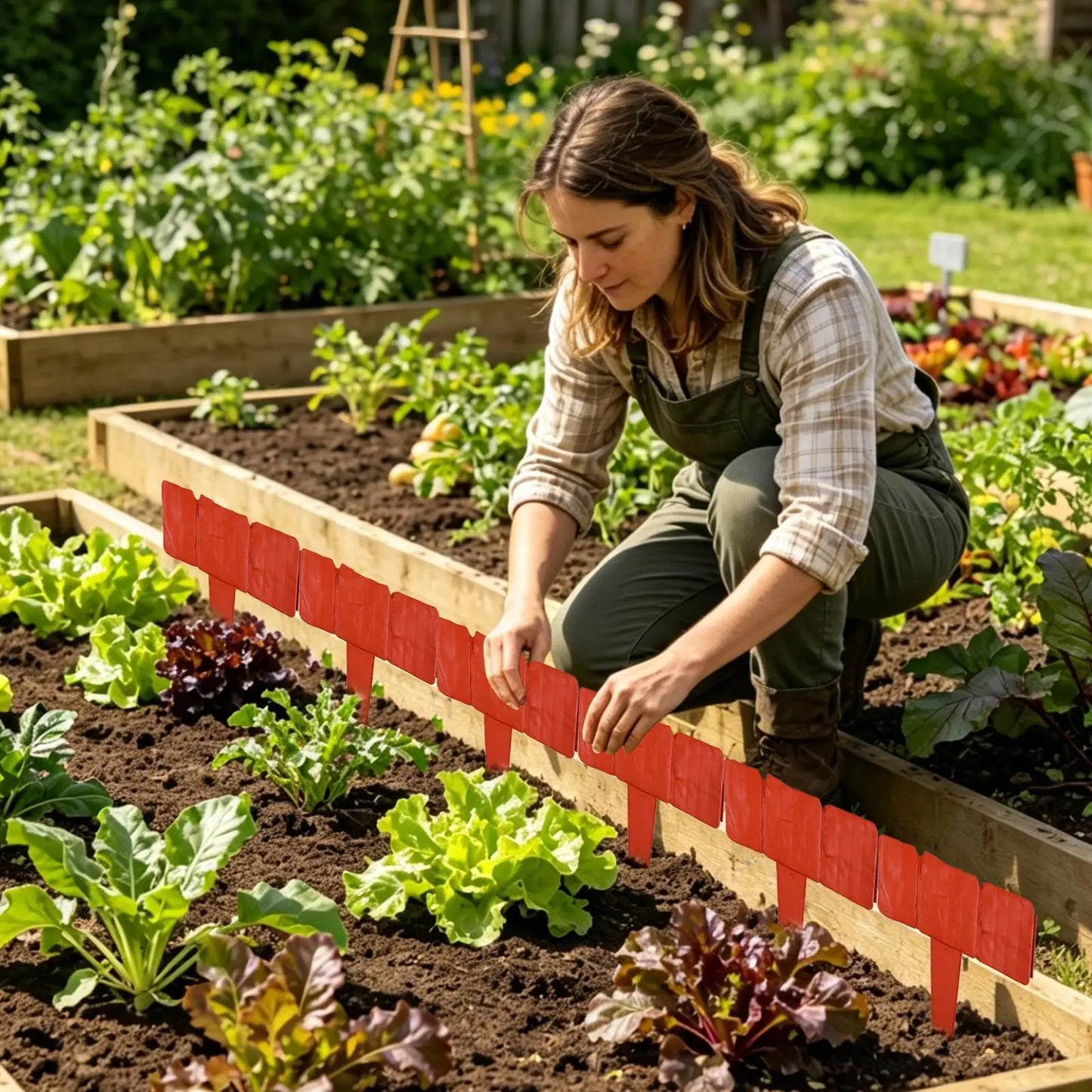 10-Piece Artificial Stone Block Garden Edging | Weatherproof