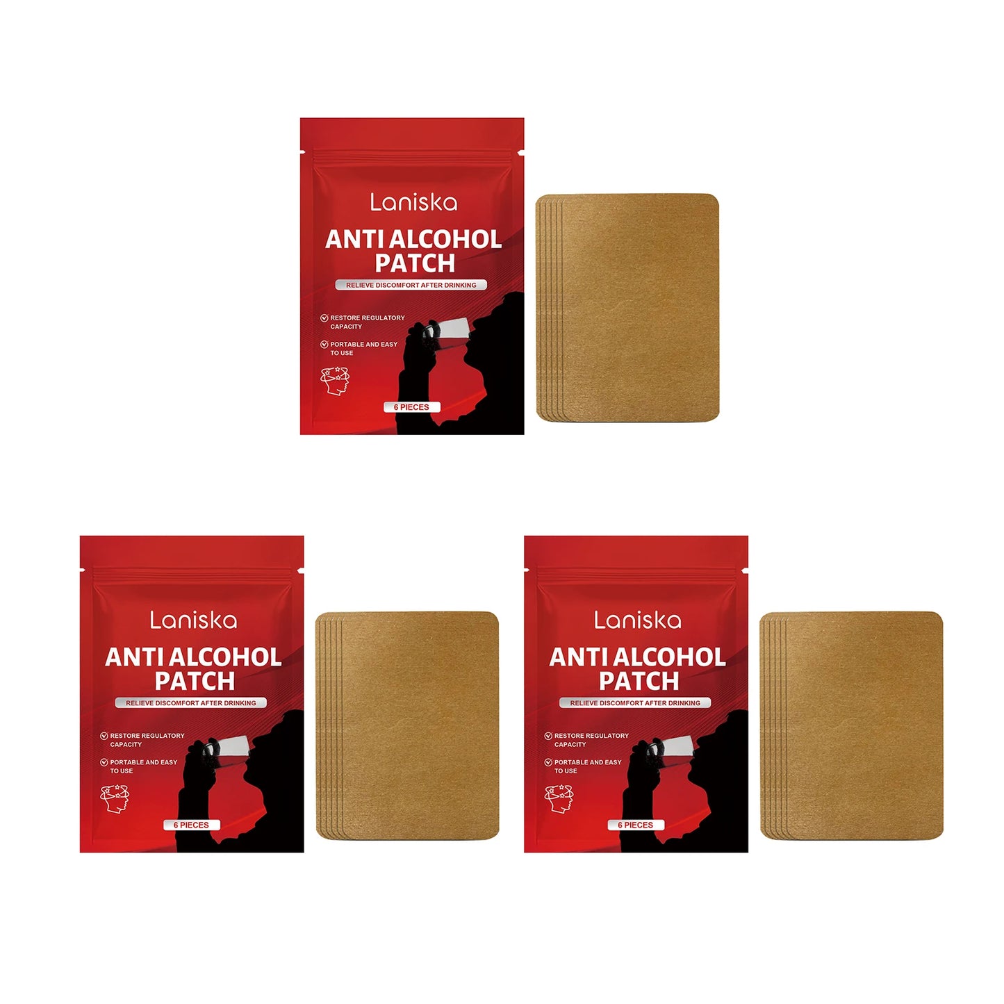Anti Alcohol Patch Relief Alcohol Addiction Hangover Treatment Protect Liver Reduce Post-Drinking Discomfort Quit Drinking Patch Peaceful Pleasures Health and Wellness 18pcs in bag